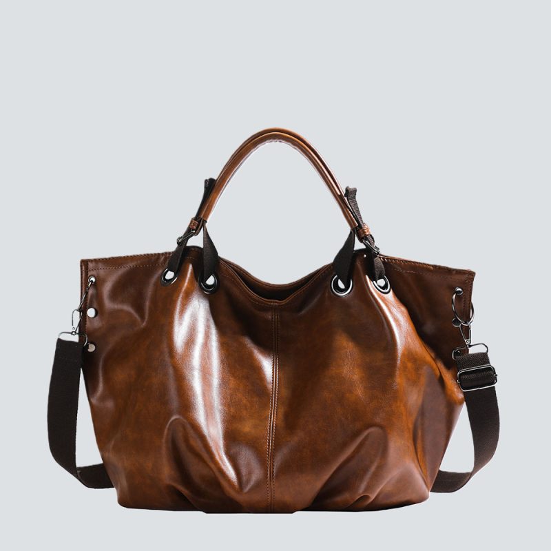 Luxury Slouchy Leather Tote Bag – Timeless Oversized Top-Handle Handbag