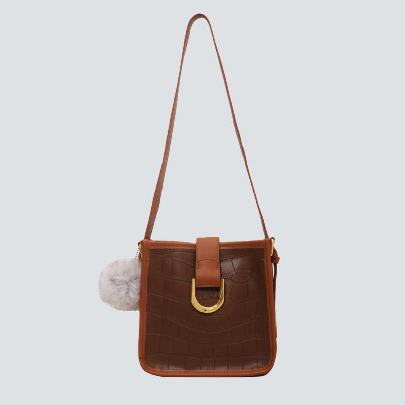 Croc-Embossed Leather Crossbody Bag