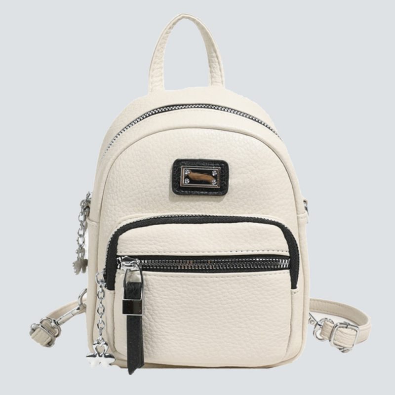 Mini Textured Leather Backpack