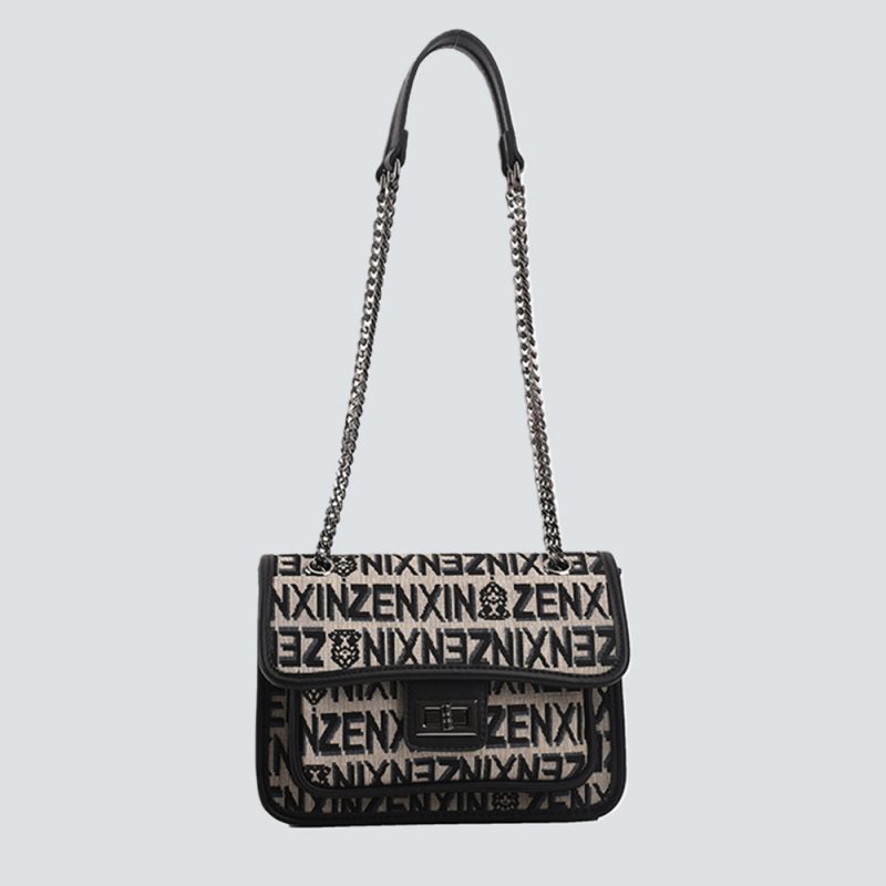 Chic Monogram Chain Shoulder Bag