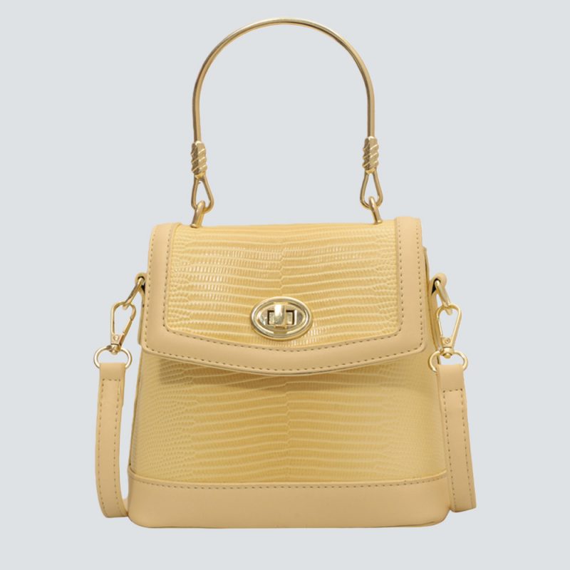 Textured Leather Mini Bucket Bag