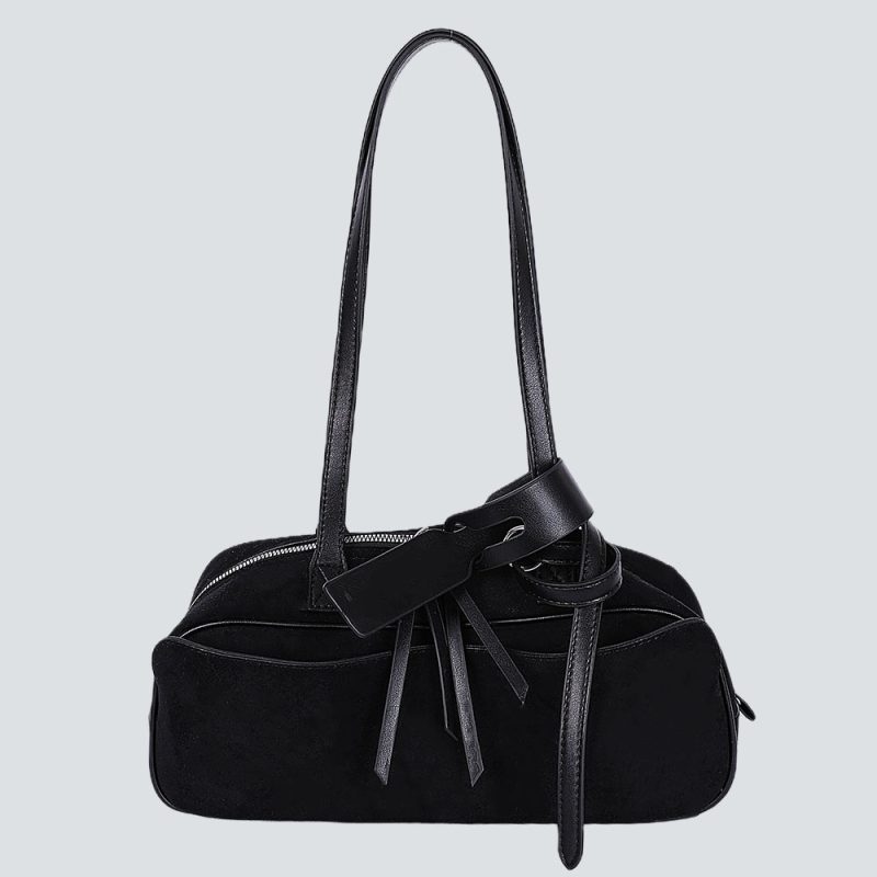 "Velvet Verses" Italian Artisanal Suede Bucket Bag